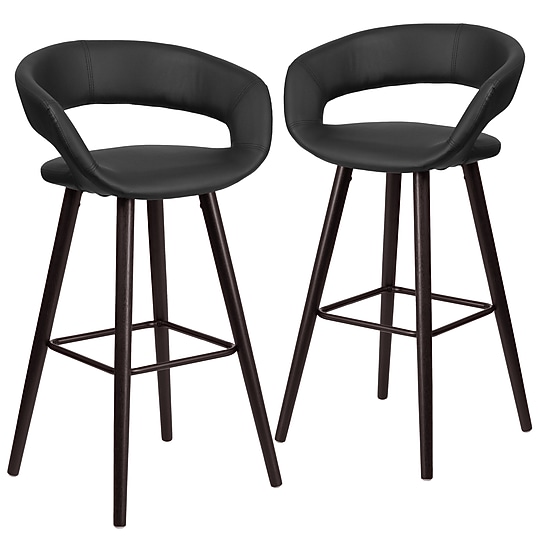 Flash Furniture Brynn Series Contemporary Vinyl Barstool, Black, 2-Pieces (2CH152560BKVY)~#|#~sp137301768_sc7