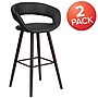 Flash Furniture Brynn Series Contemporary Vinyl Barstool, Black, 2-Pieces (2CH152560BKVY)~#|#~sp137301829_sc7