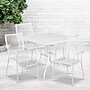 Flash Furniture Oia Indoor-Outdoor 35.5" Square Steel Patio Table Set with 4 Square Back Chairs, White (CO35SQ02CHR4WH)~#|#~sp137301958_sc7