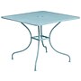 Flash Furniture Oia Indoor-Outdoor 35.5" Square Steel Patio Table Set with 4 Square Back Chairs, Sky Blue (CO35SQ02CHR4SB)~#|#~sp137301969_sc7