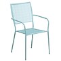 Flash Furniture Oia Indoor-Outdoor 35.5" Square Steel Patio Table Set with 4 Square Back Chairs, Sky Blue (CO35SQ02CHR4SB)~#|#~sp137301970_sc7