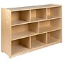 Flash Furniture 8-Section Wooden School Classroom Storage Cabinet, 36"H x 48"W x 15"D, Natural (MKSTRG002)~#|#~sp137393123_sc7