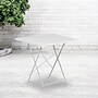 Flash Furniture Oia Commercial Grade Square Indoor-Outdoor Steel Folding Patio Table, 28" White (CO1WH)~#|#~sp137393315_sc7