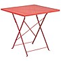 Flash Furniture Oia Commercial Grade Square Indoor-Outdoor Steel Folding Patio Table, 28" Coral (CO1RED)~#|#~sp137393513_sc7