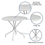 Flash Furniture Oia Commercial Grade Round Indoor-Outdoor Steel Patio Table with Umbrella Hole, White (CO7WH)~#|#~sp137393519_sc7