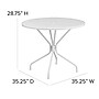 Flash Furniture Oia Commercial Grade Round Indoor-Outdoor Steel Patio Table with Umbrella Hole, White (CO7WH)~#|#~sp137393520_sc7