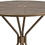 Flash Furniture Oia Commercial Grade Round Indoor-Outdoor Steel Patio Table with Umbrella Hole, Gold (CO7GD)~#|#~sp137393538_sc7