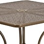 Flash Furniture Oia Commercial Grade Square Indoor-Outdoor Steel Patio Table with Umbrella Hole, Gold (CO6GD)~#|#~sp137393547_sc7