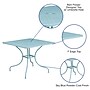 Flash Furniture Oia Commercial Grade Square Indoor-Outdoor Steel Patio Table with Umbrella Hole, Sky Blue (CO6SKY)~#|#~sp137393594_sc7