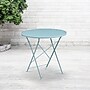 Flash Furniture Oia Commercial Grade Round Indoor-Outdoor Steel Folding Patio Table, 30" Sky Blue (CO4SKY)~#|#~sp137393610_sc7