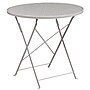 Flash Furniture Oia Commercial Grade Round Indoor-Outdoor Steel Folding Patio Table, 30" Light Gray (CO4SIL)~#|#~sp137393612_sc7