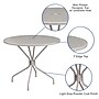 Flash Furniture Oia Commercial Grade Round Indoor-Outdoor Steel Patio Table with Umbrella Hole, Light Gray (CO7SIL)~#|#~sp137393630_sc7