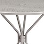 Flash Furniture Oia Commercial Grade Round Indoor-Outdoor Steel Patio Table with Umbrella Hole, Light Gray (CO7SIL)~#|#~sp137393635_sc7