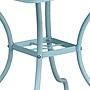 Flash Furniture Oia Commercial Grade Square Indoor-Outdoor Steel Patio Table with Umbrella Hole, Sky Blue (CO6SKY)~#|#~sp137393665_sc7