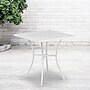 Flash Furniture Oia Commercial Grade Square Indoor-Outdoor Steel Patio Table, 28" White (CO5WH)~#|#~sp137393673_sc7