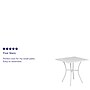 Flash Furniture Oia Commercial Grade Square Indoor-Outdoor Steel Patio Table, 28" White (CO5WH)~#|#~sp137393674_sc7