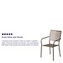 Flash Furniture Gold Indoor-Outdoor Steel Patio Arm Chair with Square Back (CO-2-GD-GG)~#|#~sp137393703_sc7