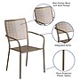 Flash Furniture Gold Indoor-Outdoor Steel Patio Arm Chair with Square Back (CO-2-GD-GG)~#|#~sp137393708_sc7
