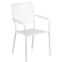 Flash Furniture Indoor-Outdoor Steel Patio Arm Chair with Square Back, White (CO-2-WH-GG)~#|#~sp137393749_sc7
