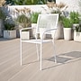 Flash Furniture Indoor-Outdoor Steel Patio Arm Chair with Square Back, White (CO-2-WH-GG)~#|#~sp137393751_sc7