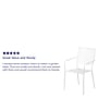Flash Furniture Indoor-Outdoor Steel Patio Arm Chair with Square Back, White (CO-2-WH-GG)~#|#~sp137393753_sc7