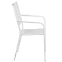 Flash Furniture Indoor-Outdoor Steel Patio Arm Chair with Square Back, White (CO-2-WH-GG)~#|#~sp137393756_sc7