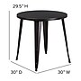 Flash Furniture Jeffrey Commercial Grade Round Metal Indoor-Outdoor Table, Black-Antique Gold (CH5109029BQ)~#|#~sp137394194_sc7