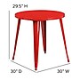 Flash Furniture Jeffrey Commercial Grade Round Metal Indoor-Outdoor Table, Red (CH5109029RED)~#|#~sp137394209_sc7