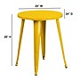 Flash Furniture Webb Commercial Grade Round Metal Indoor-Outdoor Table, Yellow (CH5108029YL)~#|#~sp137394240_sc7