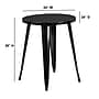 Flash Furniture Webb Commercial Grade Round Metal Indoor-Outdoor Table, Black (CH5108029BK)~#|#~sp137394258_sc7