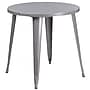 Flash Furniture Jeffrey Commercial Grade Round Metal Indoor-Outdoor Table, Silver (CH5109029SIL)~#|#~sp137394332_sc7