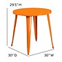 Flash Furniture Jeffrey Commercial Grade Round Metal Indoor-Outdoor Table, Orange (CH5109029OR)~#|#~sp137394337_sc7