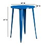 Flash Furniture Philip Commercial Grade Round Metal Indoor-Outdoor Bar Height Table, Blue (CH5109040BL)~#|#~sp137394446_sc7