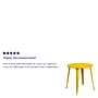 Flash Furniture Jeffrey Commercial Grade Round Metal Indoor-Outdoor Table, Yellow (CH5109029YL)~#|#~sp137394482_sc7