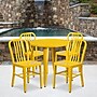 Flash Furniture Chad Indoor-Outdoor 30" Round Table Set with 4 Vertical Slat Back Chairs, Yellow (CH519TH418VYL)~#|#~sp137394655_sc7