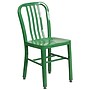 Flash Furniture Chad Indoor-Outdoor 30" Round Table Set with 4 Vertical Slat Back Chairs, Green (CH519TH418VGN)~#|#~sp137394671_sc7