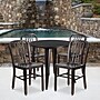 Flash Furniture Chad Indoor-Outdoor 30" Round Table Set with 4 Vertical Slat Back Chairs, Black-Antique Gold (CH519TH418VBQ)~#|#~sp137394686_sc7