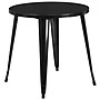 Flash Furniture Craig Indoor-Outdoor 30" Round Table Set with 2 Vertical Slat Back Chairs, Black (CH519TH218VBK)~#|#~sp137394718_sc7