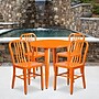 Flash Furniture Chad Indoor-Outdoor 30" Round Table Set with 4 Vertical Slat Back Chairs, Orange (CH519TH418VOR)~#|#~sp137394731_sc7