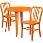 Flash Furniture Craig Indoor-Outdoor 30" Round Table Set with 2 Vertical Slat Back Chairs, Orange (CH519TH218VOR)~#|#~sp137394768_sc7