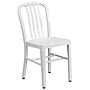 Flash Furniture Craig Indoor-Outdoor 30" Round Table Set with 2 Vertical Slat Back Chairs, White (CH519TH218VWH)~#|#~sp137394864_sc7