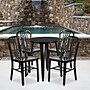 Flash Furniture Thomas Indoor-Outdoor 24" Round Table Set with 4 Vertical Slat Back Chairs, Black (CH518TH418VBK)~#|#~sp137395208_sc7