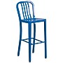 Flash Furniture Brad Indoor-Outdoor 30" Round Bar Table Set with 2 Vertical Slat Back Stools, Blue (CH519BH230VBL)~#|#~sp137395230_sc7