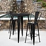Flash Furniture Caron Indoor-Outdoor 30" Round Bar Table Set with 2 Cafe Stools, Black (CH519BH230CBK)~#|#~sp137395236_sc7