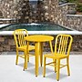 Flash Furniture Napoleon Indoor-Outdoor 24" Round Table Set with 2 Vertical Slat Back Chairs, Yellow (CH518TH218VYL)~#|#~sp137395257_sc7