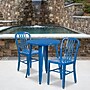 Flash Furniture Napoleon Indoor-Outdoor 24" Round Table Set with 2 Vertical Slat Back Chairs, Blue (CH518TH218VBL)~#|#~sp137395278_sc7
