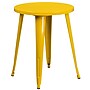 Flash Furniture Napoleon Indoor-Outdoor 24" Round Table Set with 2 Cafe Chairs, Yellow (CH518TH218CYL)~#|#~sp137395290_sc7