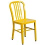 Flash Furniture Napoleon Indoor-Outdoor 24" Round Table Set with 2 Vertical Slat Back Chairs, Yellow (CH518TH218VYL)~#|#~sp137395353_sc7