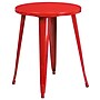 Flash Furniture Chauncey Indoor-Outdoor 24" Round Table Set with 4 Cafe Chairs, Red (CH518TH418CRED)~#|#~sp137395359_sc7