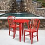 Flash Furniture Napoleon Indoor-Outdoor 24" Round Table Set with 2 Vertical Slat Back Chairs, Red (CH518TH218VRED)~#|#~sp137395362_sc7